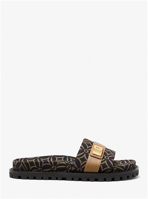 michael michael kors padma logo jacquard slide sandal|Padma Logo Jacquard Slide Sandal .